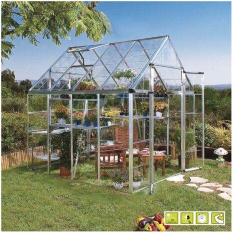 serra per giardino verdemax "doritis large" in policarbonato 254x249x260 cm