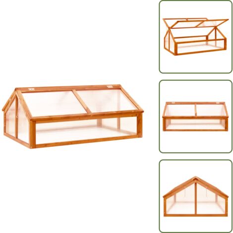 Serra per piante - vidaXL Serra marrone 114x80x50 cm in Legno di Abete - Serra per ortaggi