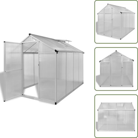 Serra per proteggere le piante dal freddo - vidaXL Serra in Alluminio Rinforzato con Telaio di Base 4,6 m² - Serra con isolamento termico