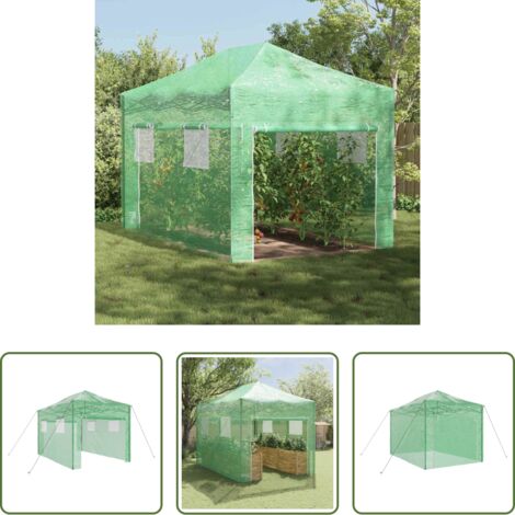 Serra pieghevole -  Serra con struttura pop-up Verde 280 x 410 x 315 cm Ferro