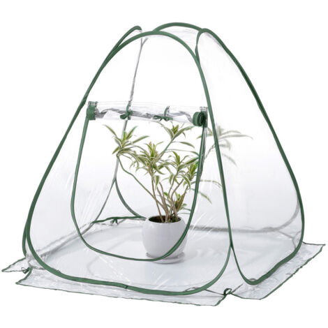 Serra pop-up, serra portatile 70x70x80 cm, piccola serra invernale per piante, tenda di protezione per piante in serra, serra da giardino in PVC antigelo, per interni o esterni
