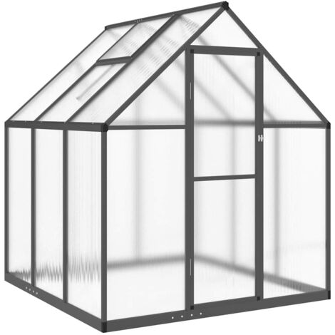 Serra tenda riparo piante fiori ortaggi con telaio di base 169 x 169 x 195 cm alluminio antracite 020044488