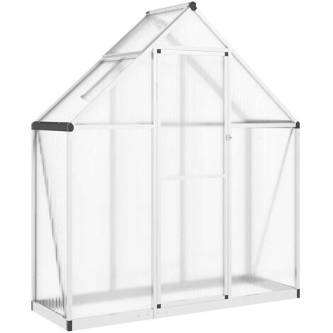 Serra tenda riparo piante fiori ortaggi con telaio di base argento 169 x 58 x 195 cm alluminio argento 020044517