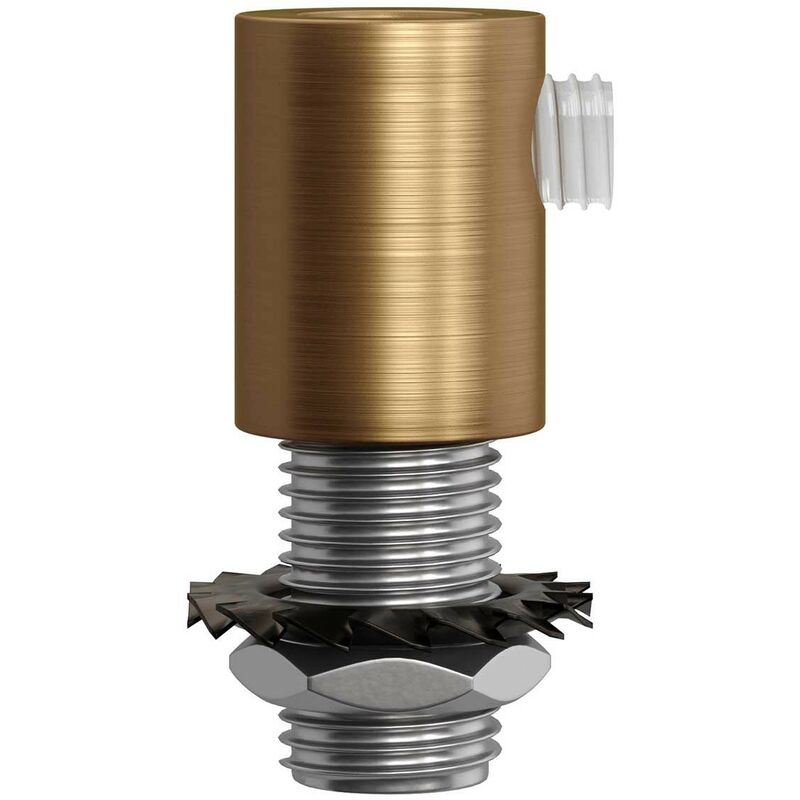 Image of Serracavo cilindrico creative-cables in metallo bronzo satinato 2 pezzi - serm1otsx2