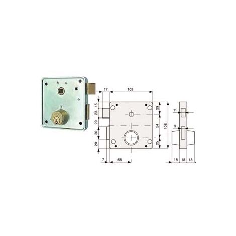 SERRAT. APPLIC. CANCELLI 2 MAND. E SCR. SEP. + QUADRO CIL. FISSI 433- - mm.55 (433.55.1) Dx - 2 pezzi MG