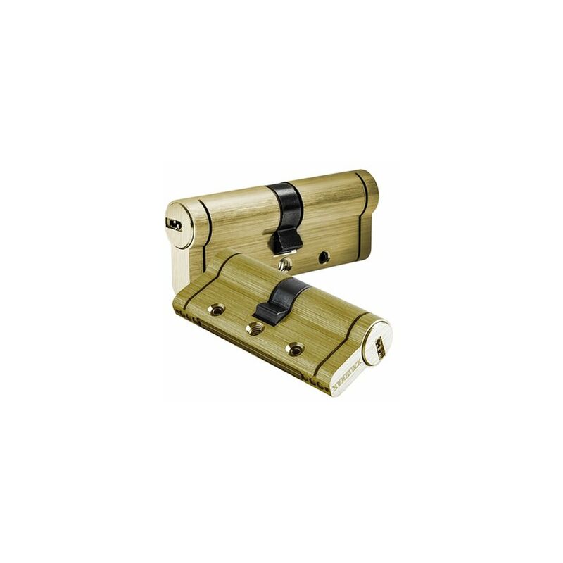 Image of Handlock - Serratura a cilindro di sicurezza in ottone r15 30x30 5 chiavi