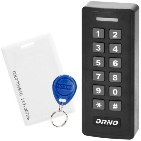 Serratura a codice con lettore di badge e portachiavi di prossimità IP20 Antracite OR-ZS-820