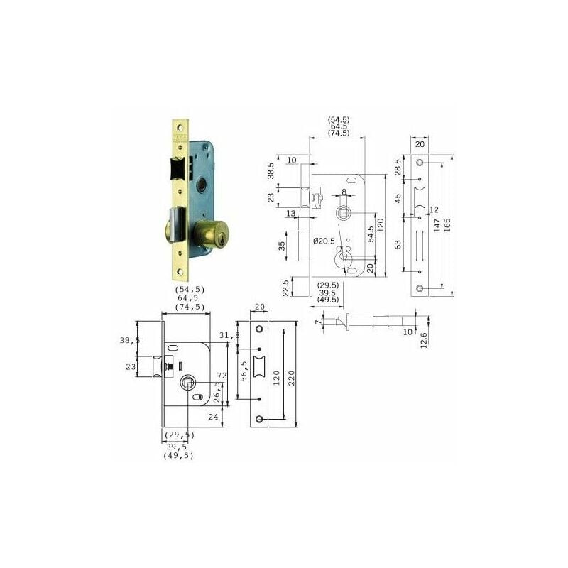 Serratura Tesa 2005-hl/40