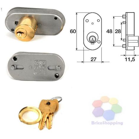 BRICOSHOPPING Serratura a stringa con cilindro 333 / cil f20 per ante armadio cas meroni fiore