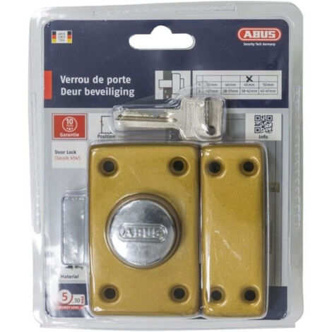 Serratura - ABUS - CLK CB 45 B EK - Cassa, catenaccio e chiave in acciaio - Cilindro in ottone - Finitura con viti