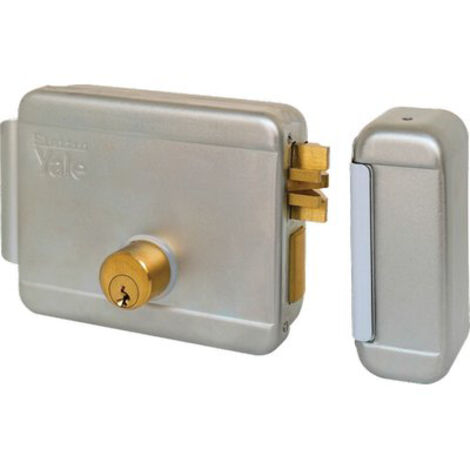SERRATURA CANCELLO APPLICARE ELETTRICA 68080 YALE - ZINC C.TONDO FISSO M2+SCR+TETT E.MM 70 SX- 1 pezzi