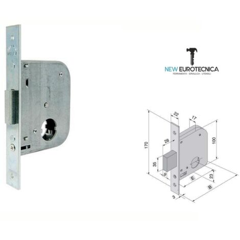 Serratura cancello infilare 071450 welka entrata 45 mm