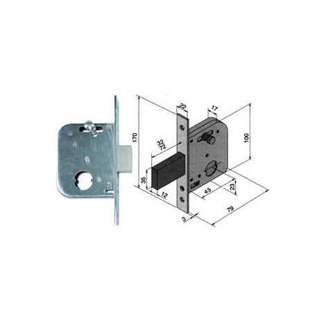 SERRATURA CANCELLO INFILARE 073450 WELKA