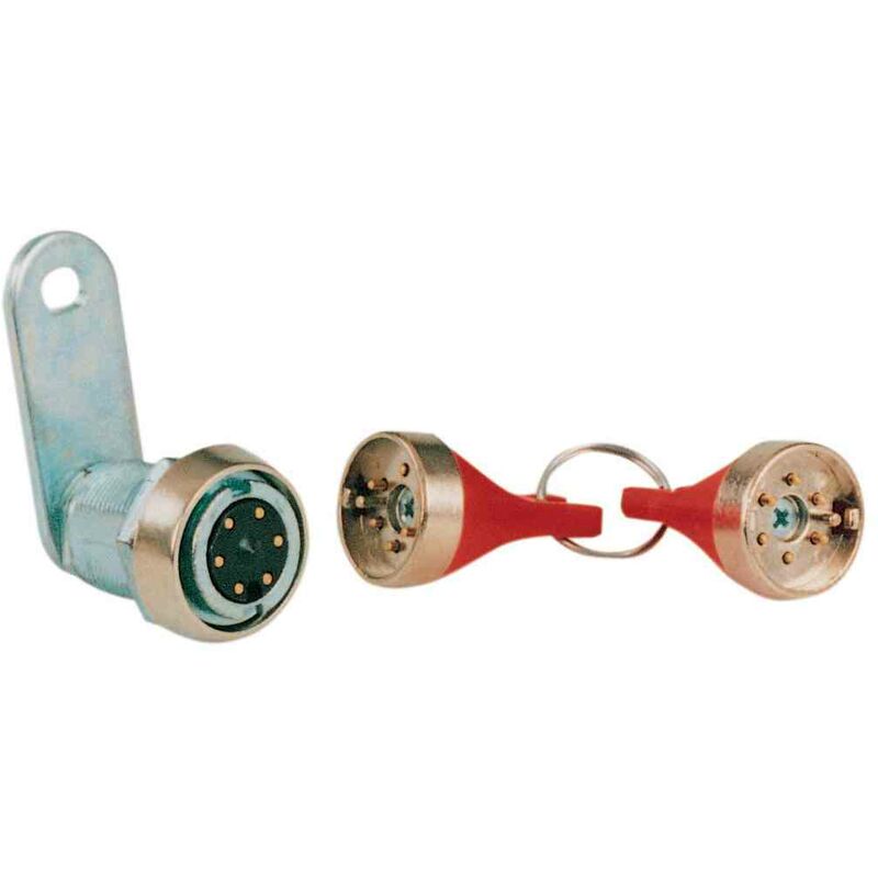 Serratura cil. d.19 mm.22 c/2 chiavi a jack