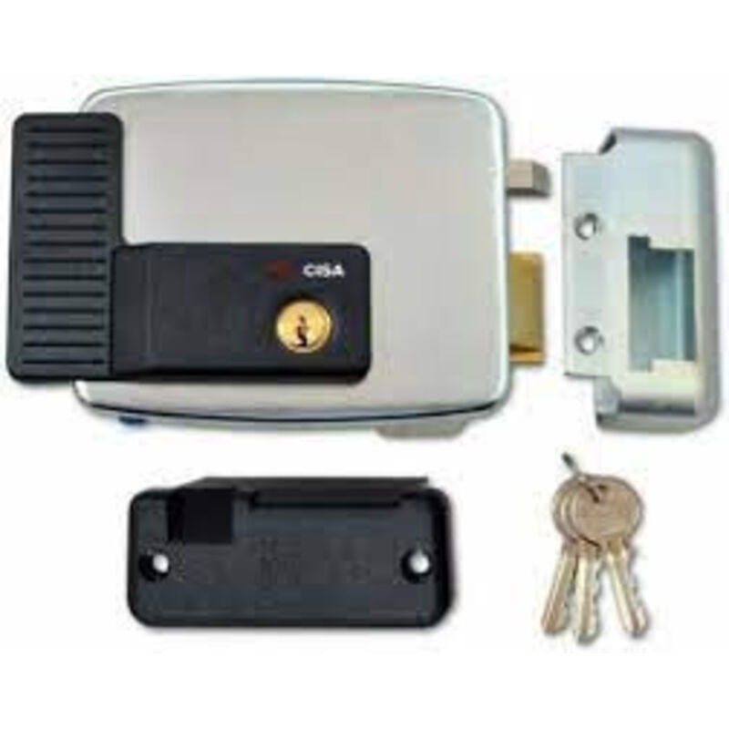 Serratura Elettrica CISA 11921-60-1 - Doppio Cilindro, 12V, Zincata - Per Applicazione A Cilindro Fisso Destro - Foto 2