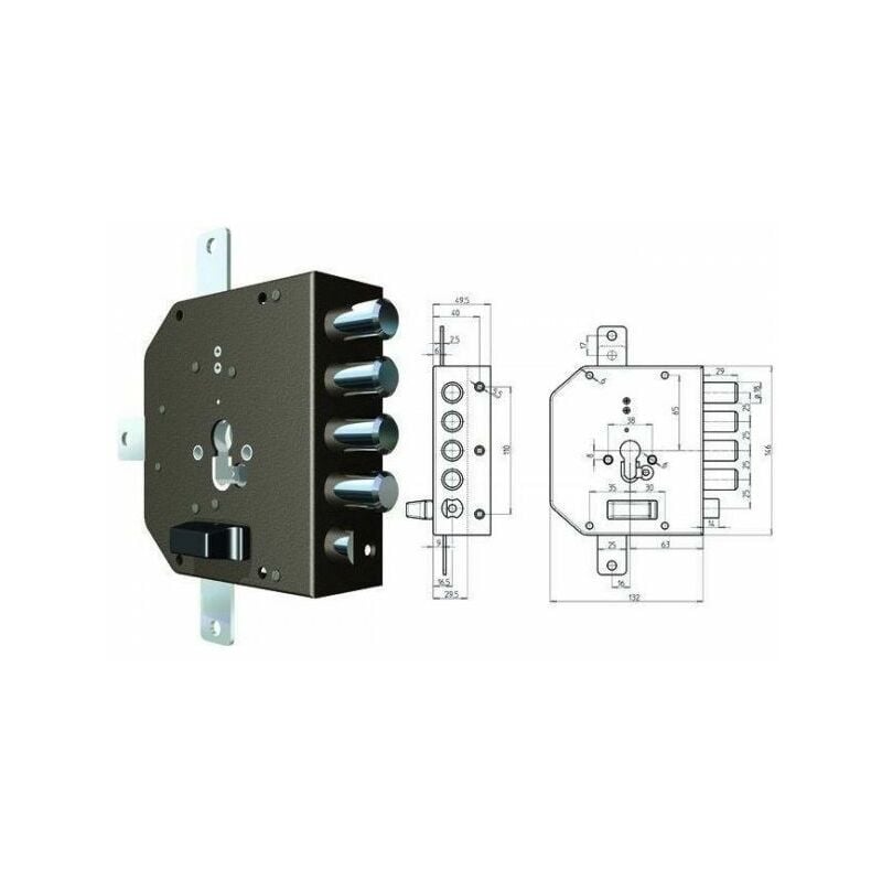 Serrature cr da Applicare 2350g-01mc con Scrocco