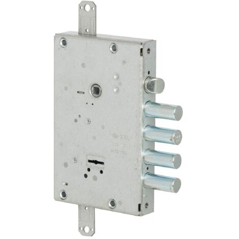SERRATURA DA APPLICARE TRIPLICE PER PORTE BLINDATE ART. 57515 E 64 -4 mand./4 caten. chiave corta