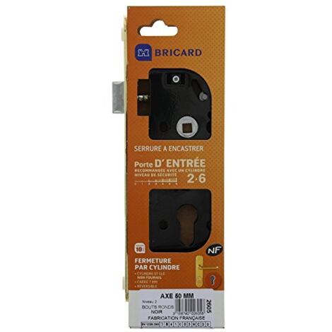 Serratura da incasso BRICARD certificata NF, per cilindro, asse 50 mm BRICARD