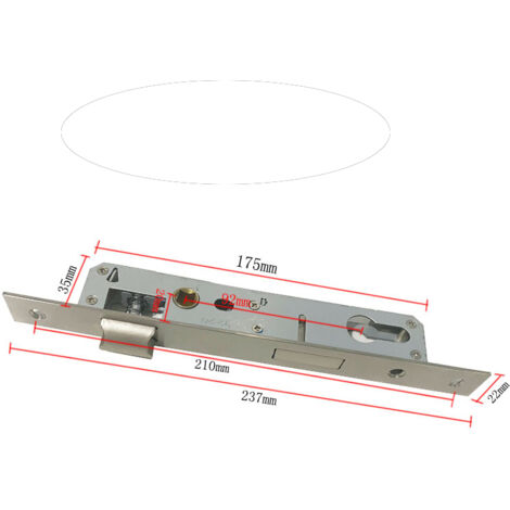 Serratura da incasso per porta da giardino a punto singolo 92mm in acciaio inox-RAPANDA