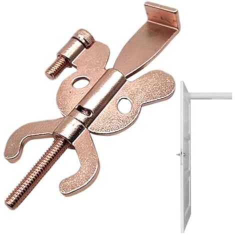 Serratura di sicurezza da viaggio, fermaporta, 10,1 x 5,1 cm, serratura di sicurezza portatile, facile da installare e rimuovere, adatta a vari usi come casa e camera da letto, disponibile in oro rosa