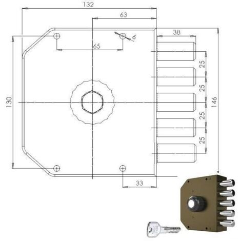 Serratura di Sicurezza Semplice per Pompa SX da 3000 MC con Chiusura Criptata