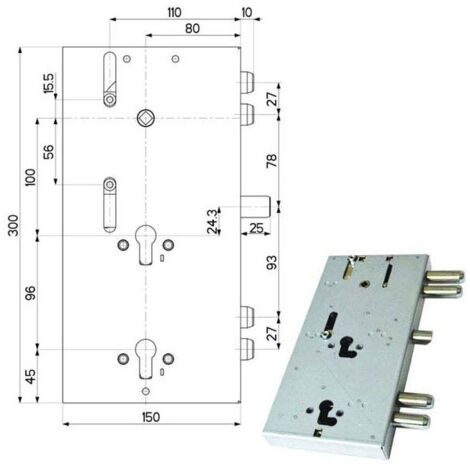 Serratura di Sicurezza Triplice Sx 89F31 Mottura