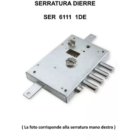 SERRATURA DIERRE 6111 ENTRATA 60 mm DESTRA 4 CATENACCI + 1/2 GIRO