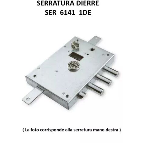 SERRATURA DIERRE 6141 ENTRATA 60 mm DESTRA 3 CATENACCI + 1/2 GIRO