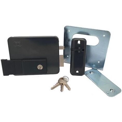SERRATURA ELETTRICA DA APPLICARE ENT 50/70 DX ANTRACITE FACCHINETTI 2448