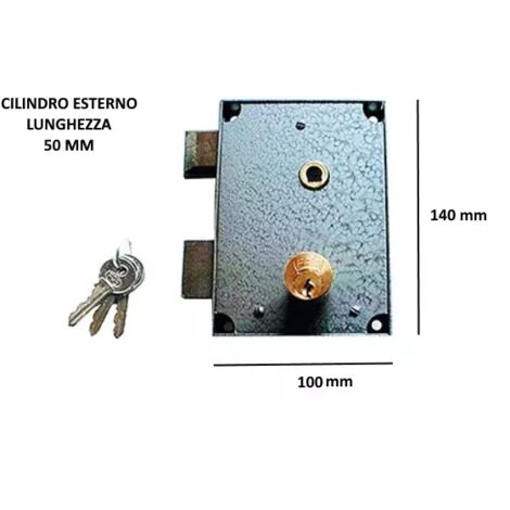 SERRATURA FANGAZIO FPB DA APPLICARE ART.48 CL CILINDRO LUNGO SINISTRA
