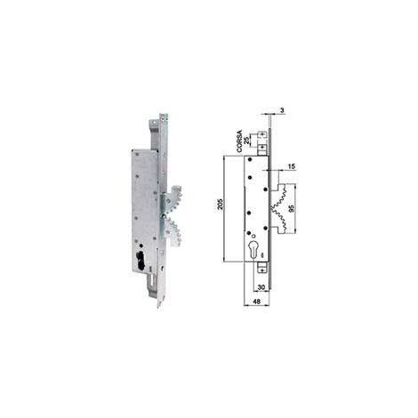 SERRATURA INFILARE TRIPLICE BURKERLOCKS MONTANTI DOPPIO GANCIO 4003  mm.30    CIPIERRE