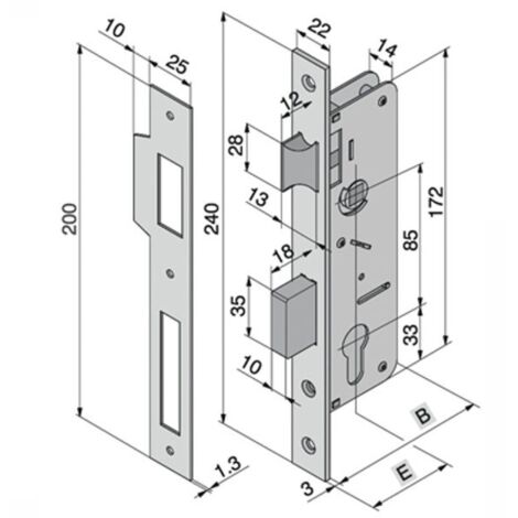 SERRATURA INF.LEGNO              015.30.00.0 WELKA