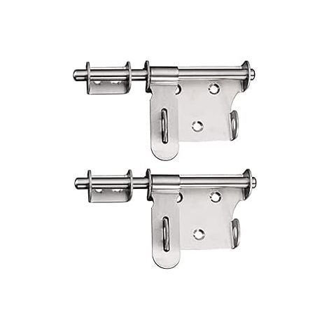 2 pezzi chiavistello con molla, a molla perno serratura porta scorrevole  chiavistello a molla in metallo 304 acciaio inox barilotto bullone  serratura