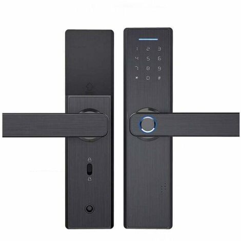 Serratura intelligente, serratura elettronica di sicurezza Wi-Fi con chiave meccanica, touchscreen Tuya, impronta digitale, password, scheda IC e funzioni app, stabile e affidabile.