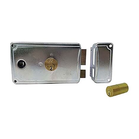 Serratura legno applicare p38 facchinetti zincata c.fisso m3+scr+q8 sx e.mm 70