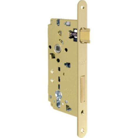 Serratura legno infilare 80851 agb b.t ottonato f.mm 22 f.sagom m2+scr+q8 e.mm 35 Agb