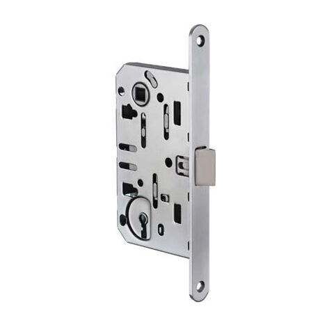 SERRATURA LEGNO INFILARE B-BITTER T60 BONAITI • I.MM 90 F.MM 18 E.MM 50 B.TONDO CROMO OPACO