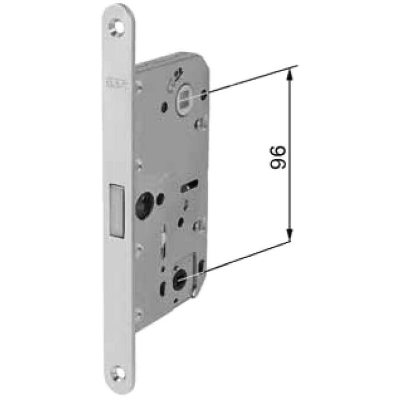 Image of Serratura magnetica AGB Polaris 2XT con quadro porta bagno Wc Entrata Serrature: 50 mm - Colore o Finitura: Cromato opaco