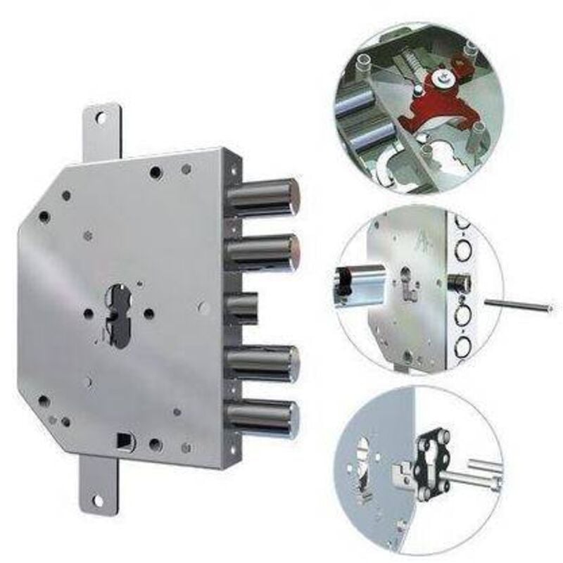 Serratura metallo applicare 2155 pen bloc/fl cr