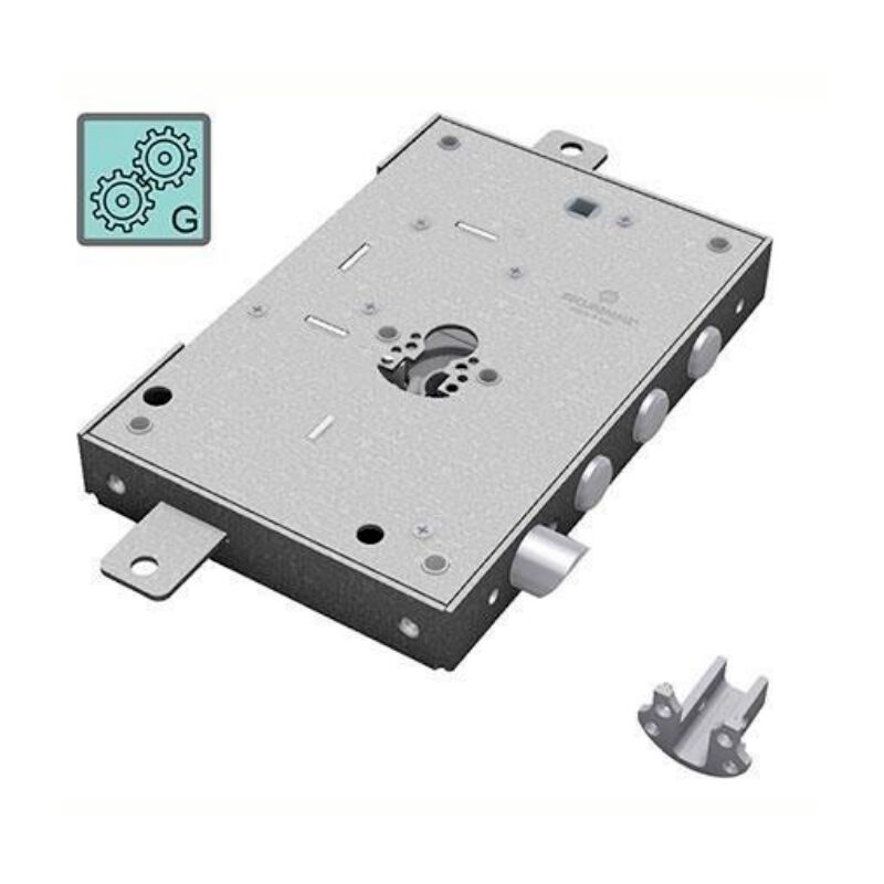 Image of Securemme - serratura metallo applicare 2651 • f.sagom M4 tripl+scr ip.mm 37 e.mm 63 dx/sx