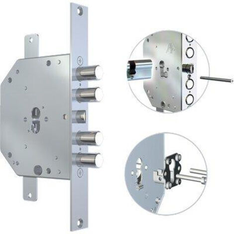 SERRATURA METALLO INFILARE 2151 PEN/FL CR - F.SAGOM M2 TRIPL+SCR IP.MM 28 E.MM 60 SX - 1 pezzo