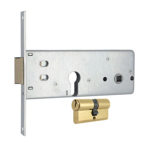 SERRATURA METALLO INFILARE 283 MG • B.Q ZINC F.MM 20 F.SAG M2+SCR+Q8 H.64 E.70 CF=PZ 2