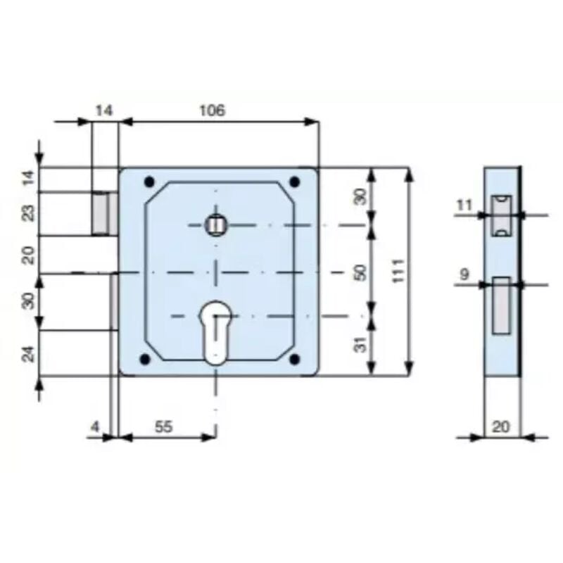 Serratura Mg 434 C/cilindro Sag