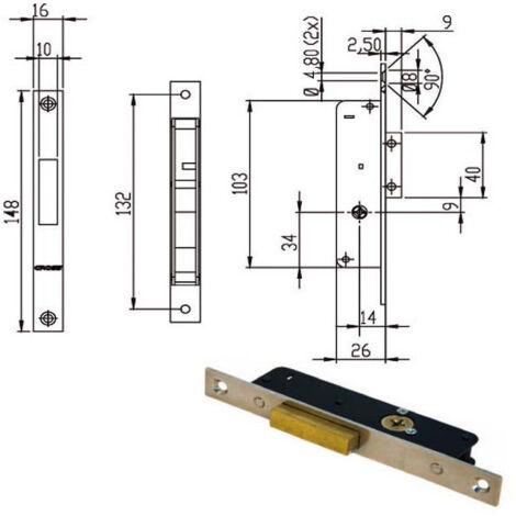 Serratura Mobili Infilare E14 Bq 100872 Omr