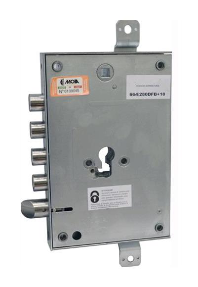 Image of Moia Spa - serratura da infilare per porta blindata mod. 664 280DFB +10 moia