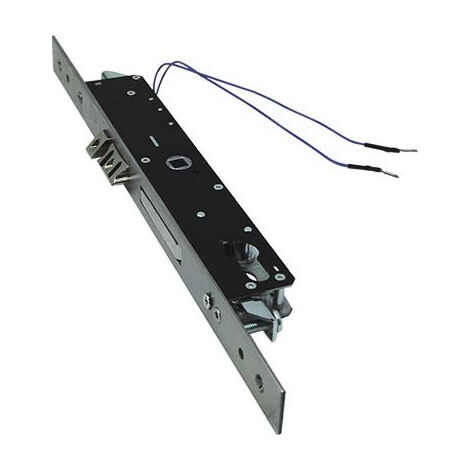 SERRATURA MONTANTE INFILARE ELETTRICA 1418Q OMEC • B.Q INOX F.MM 25 F.SAGOM TRIP+M1+SCR+Q8 E.MM 25