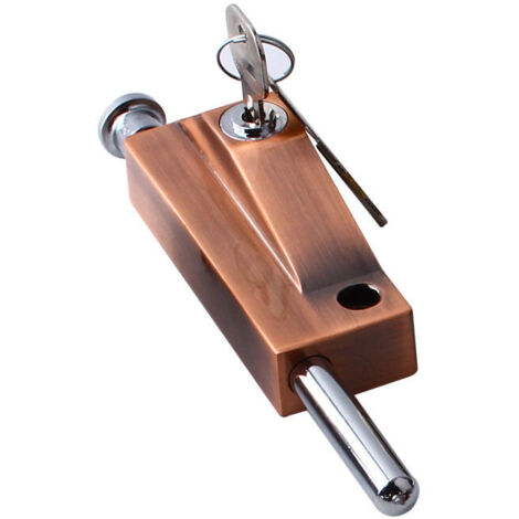 AHLSEN Serratura multifunzionale per porta da garage – serratura universale per porta – con 1 chiave – per uso interno ed esterno – bronzo rosso, monoblocco