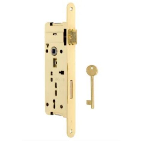 Serratura Patent Bordo Tondo Ottonata Mm.30