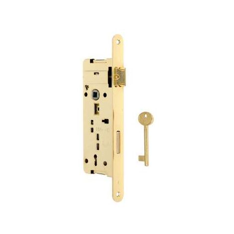 Serratura Patent Bordo Tondo Ottonata Mm.35