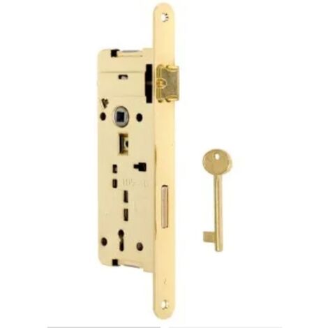 Serratura Patent Bordo Tondo Ottonata Mm.45